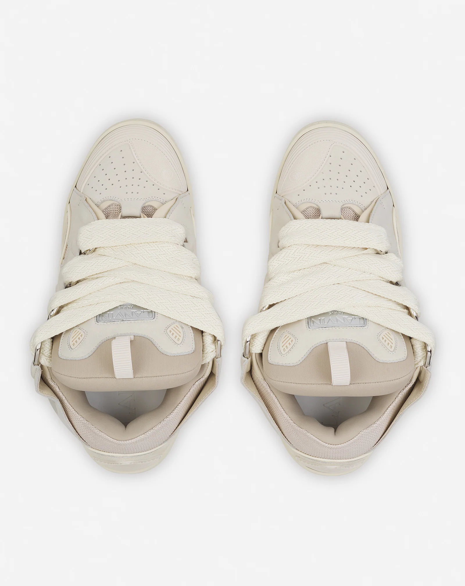 Leather curb sneakers