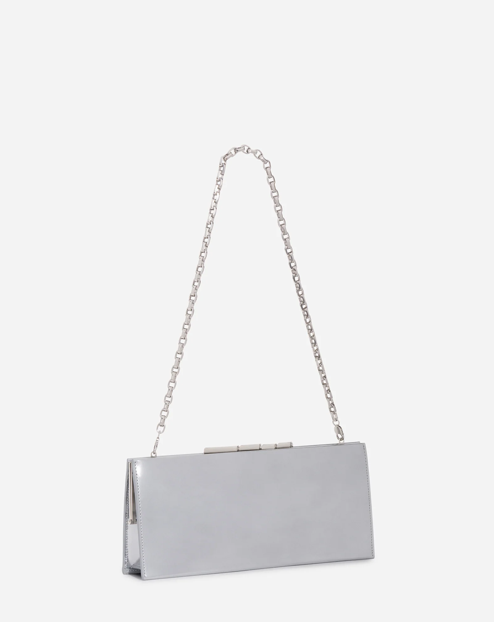 Sequence by lanvin metallic leather clutch bag