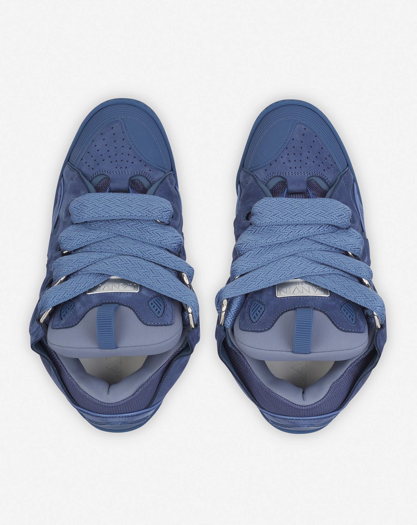 Leather curb sneakers