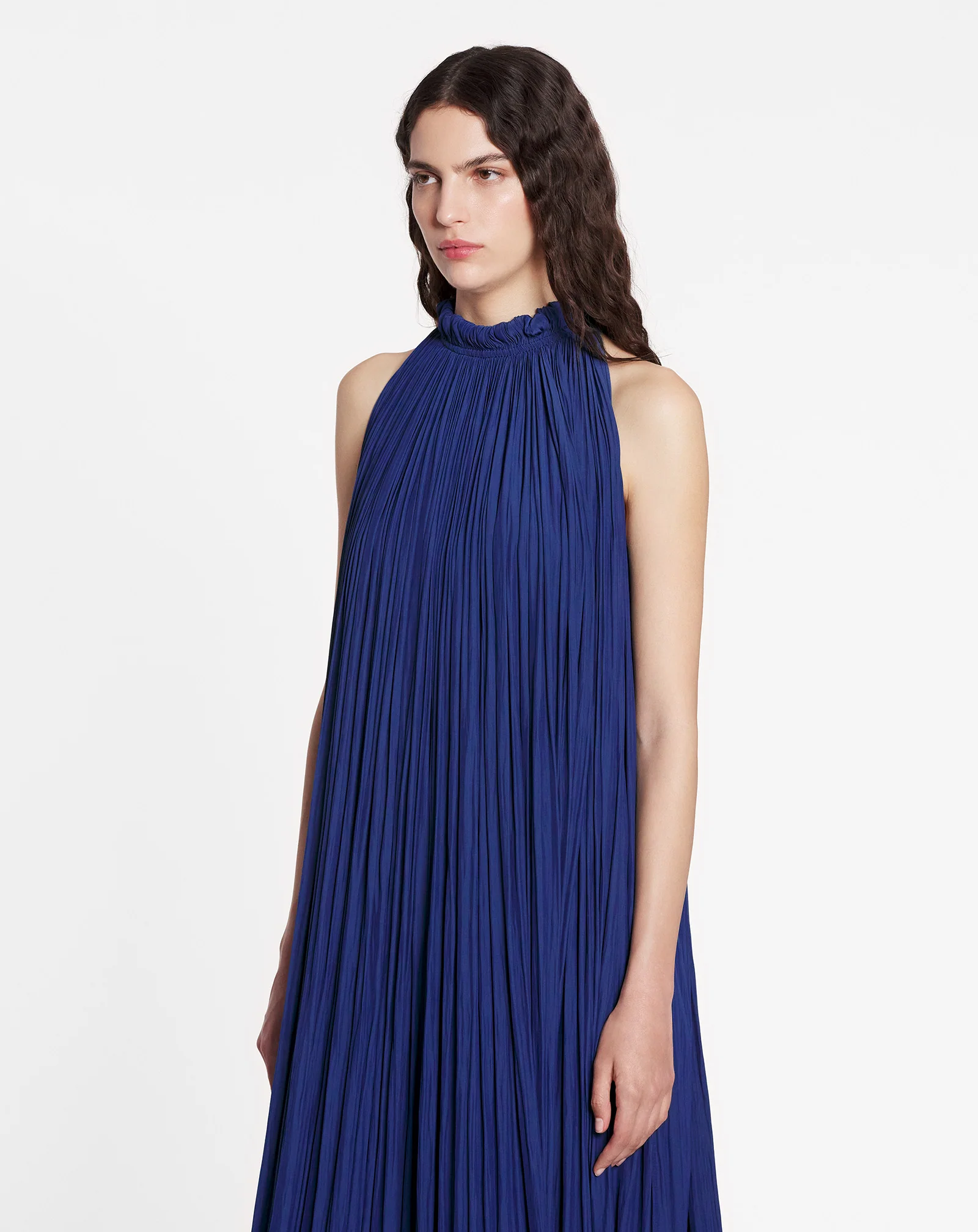 Long charmeuse tribute dress