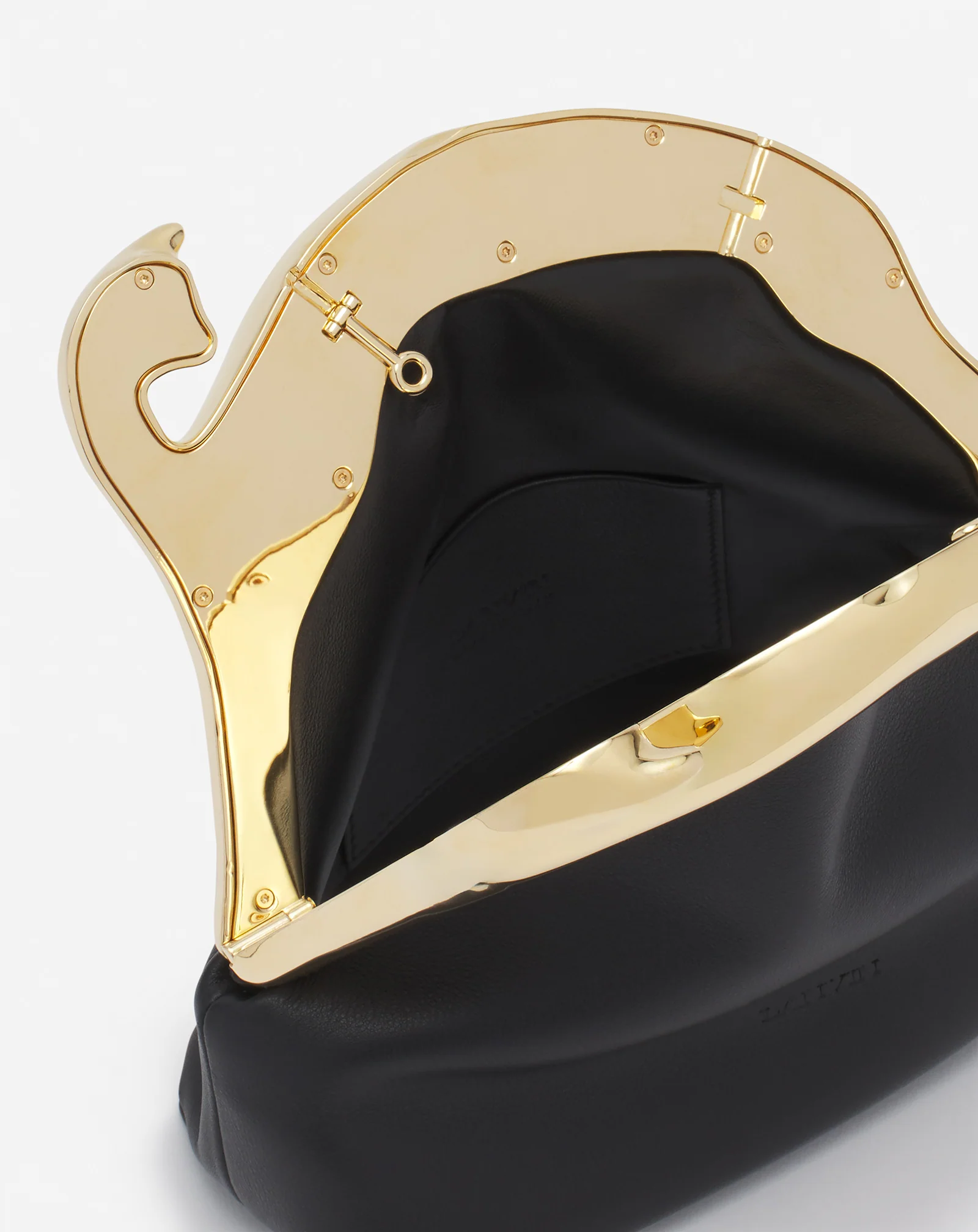 Fusion cat leather clutch bag