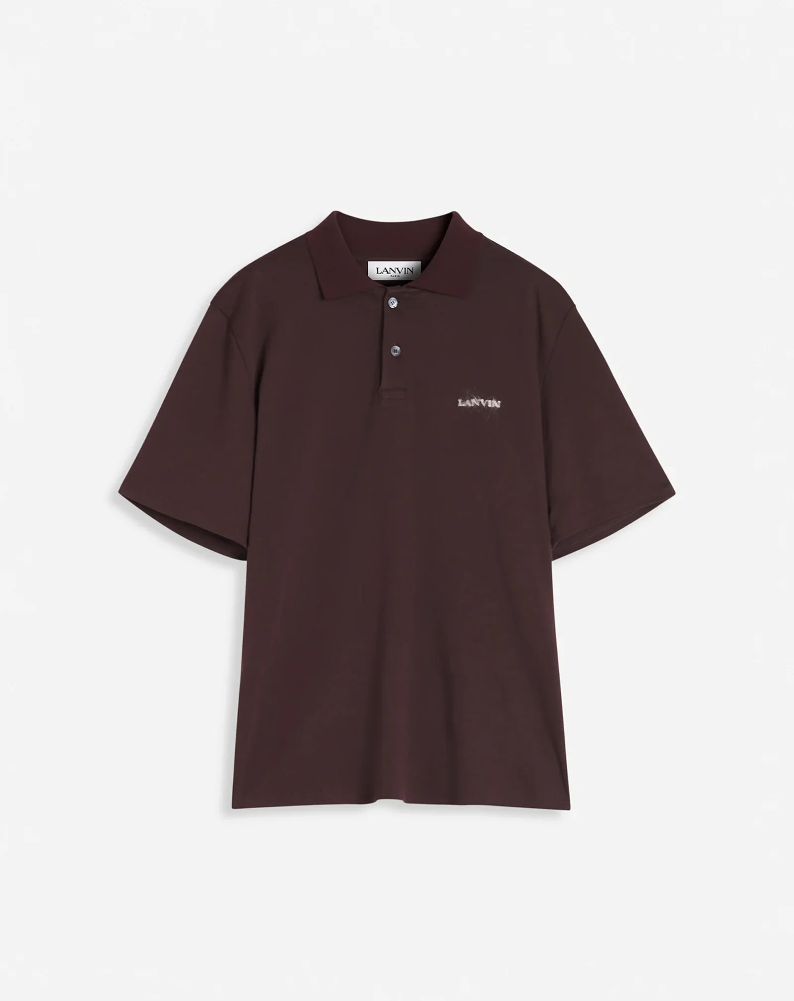 Polo shirt with mohair detail