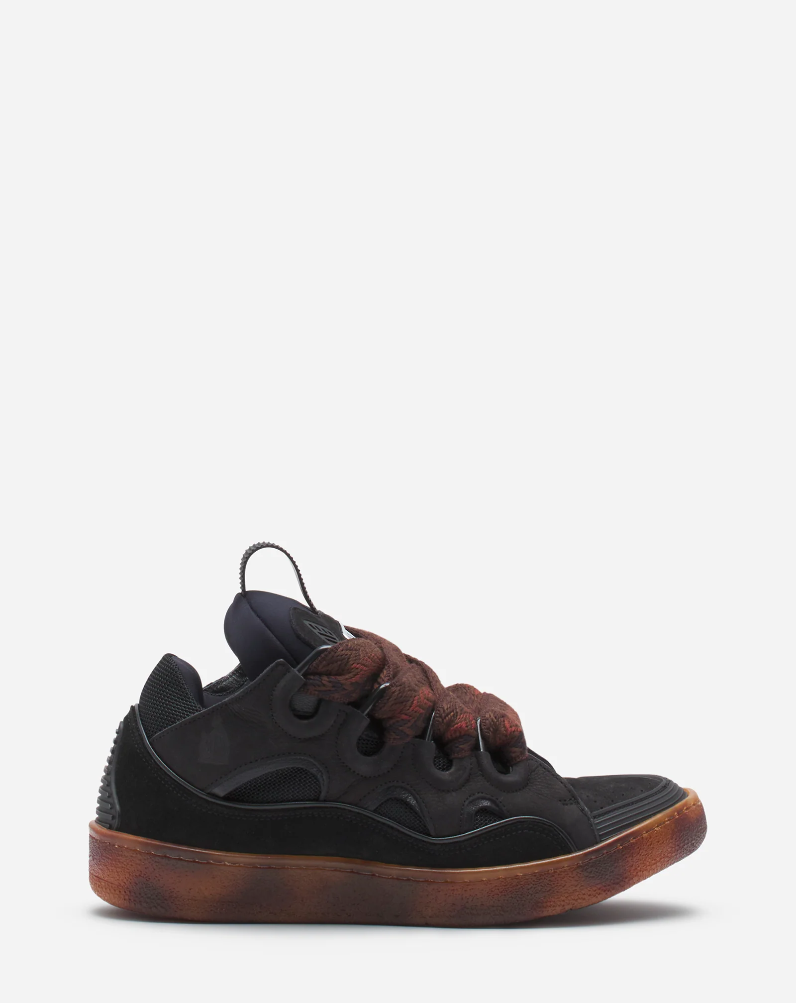 Leather curb sneakers