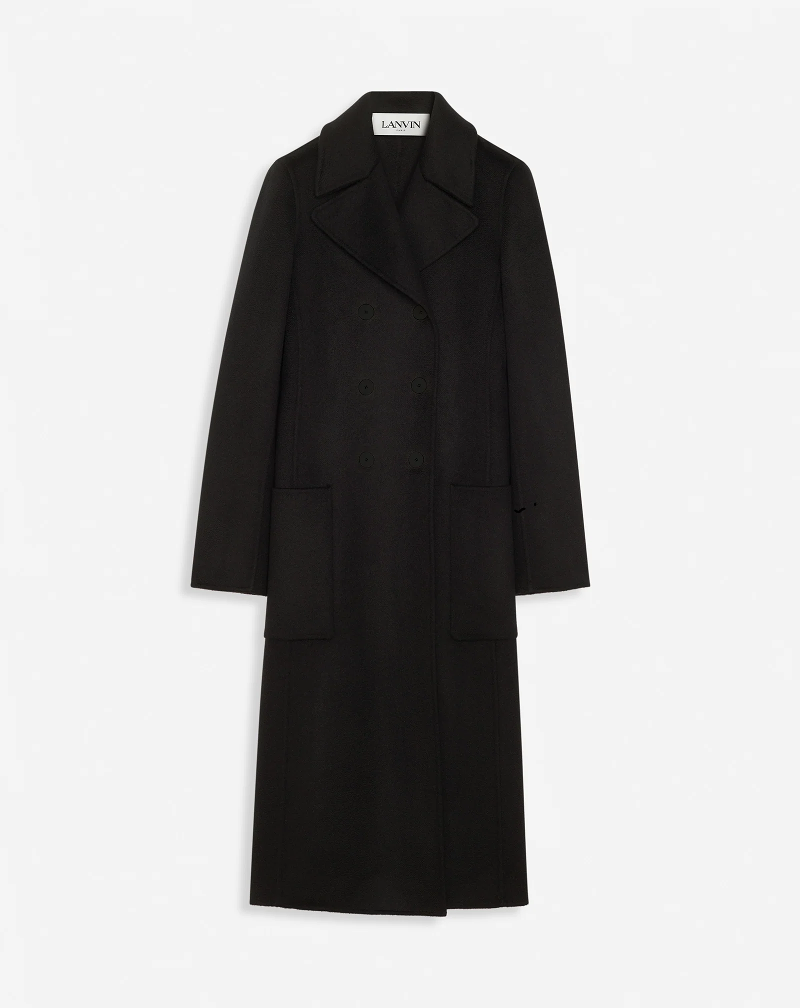 Long coat in double-faced cashmere