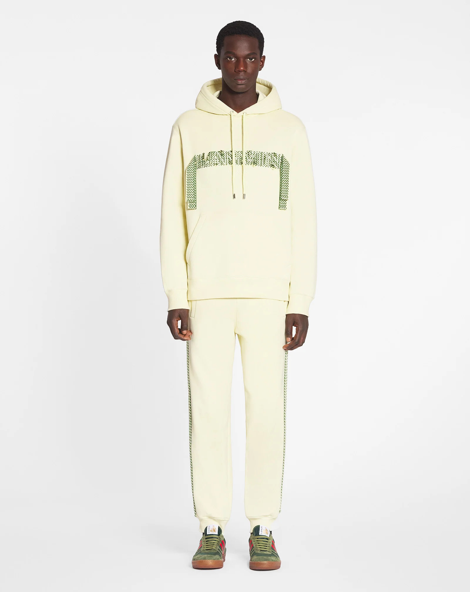 Lanvin curb lace loose-fit hoodie