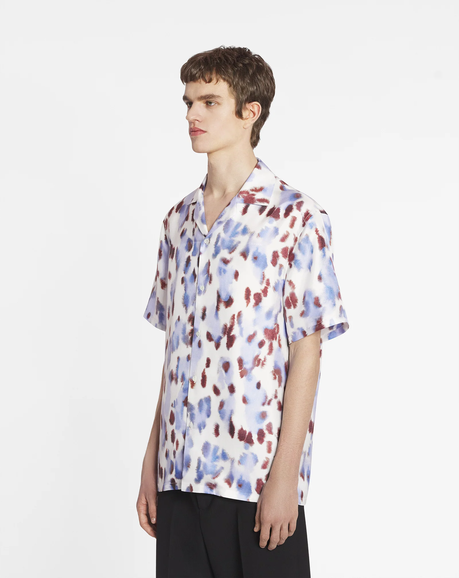 Printed bowling shirt