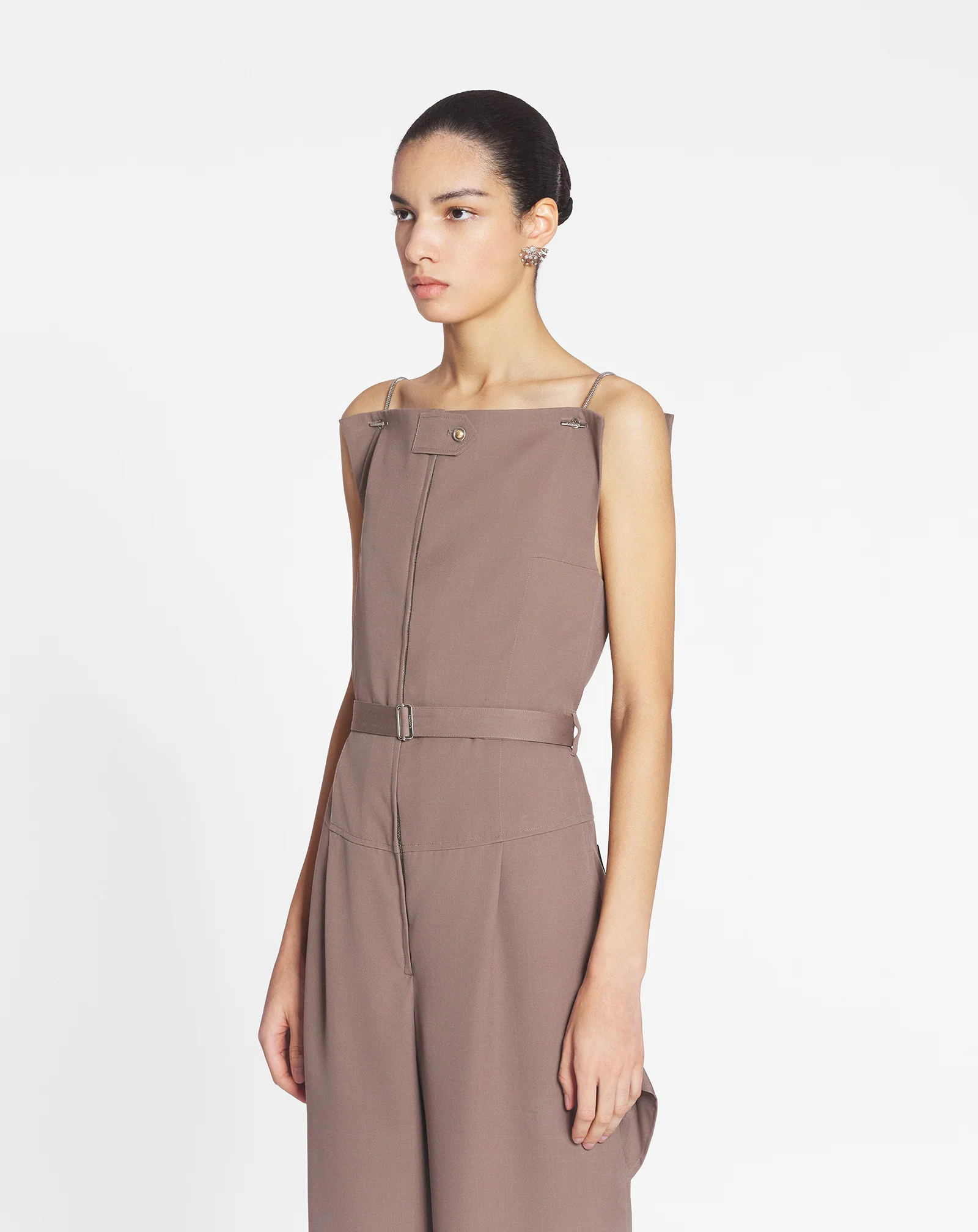 Belted bustier jumpsuit