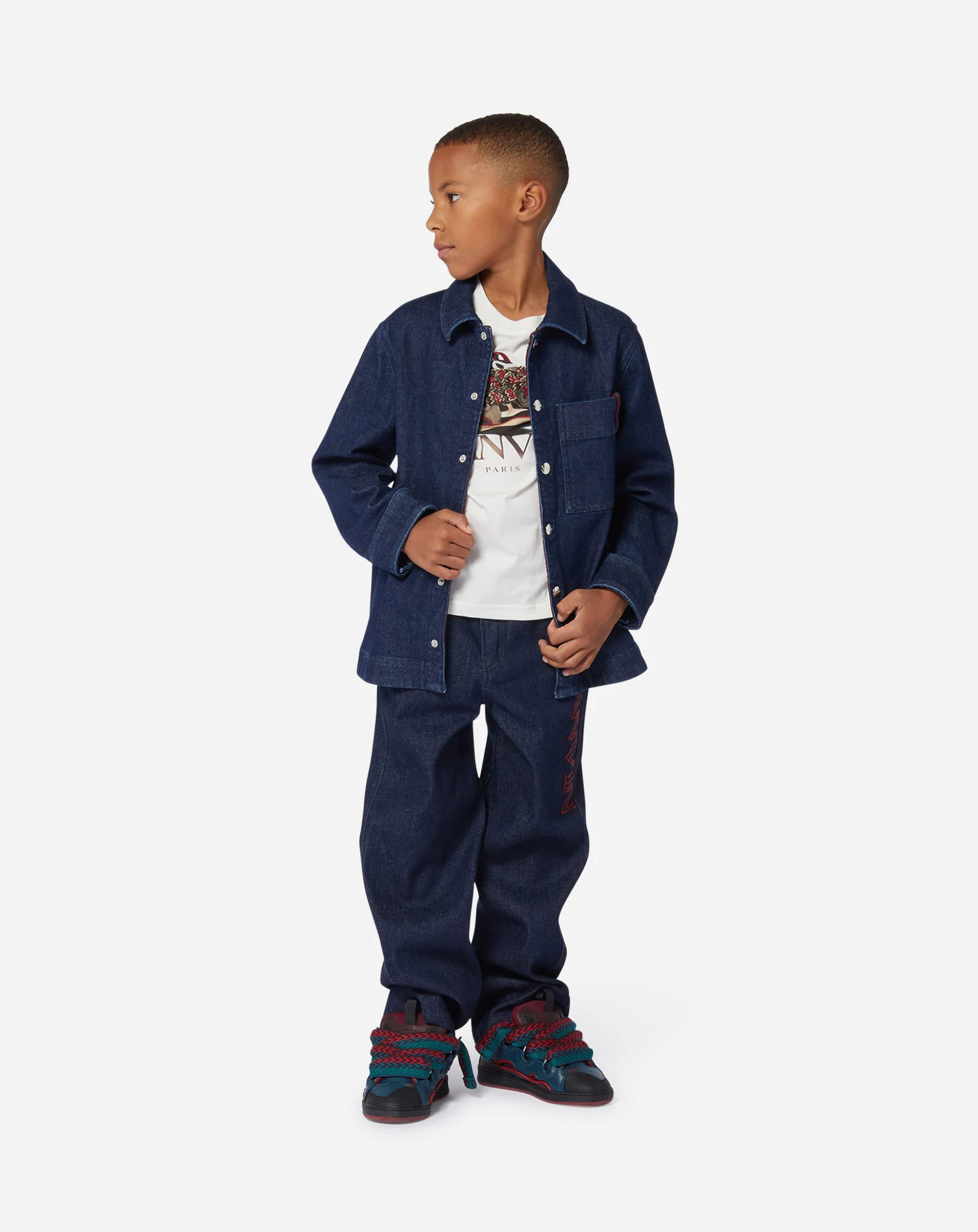 T-shirt with trainer print