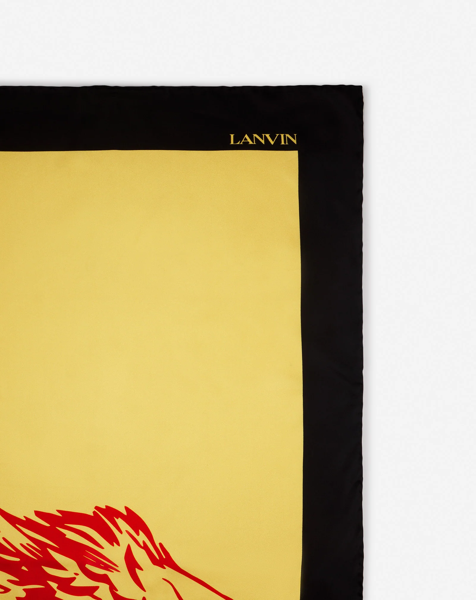 Lanvin x future printed silk eagle scarf