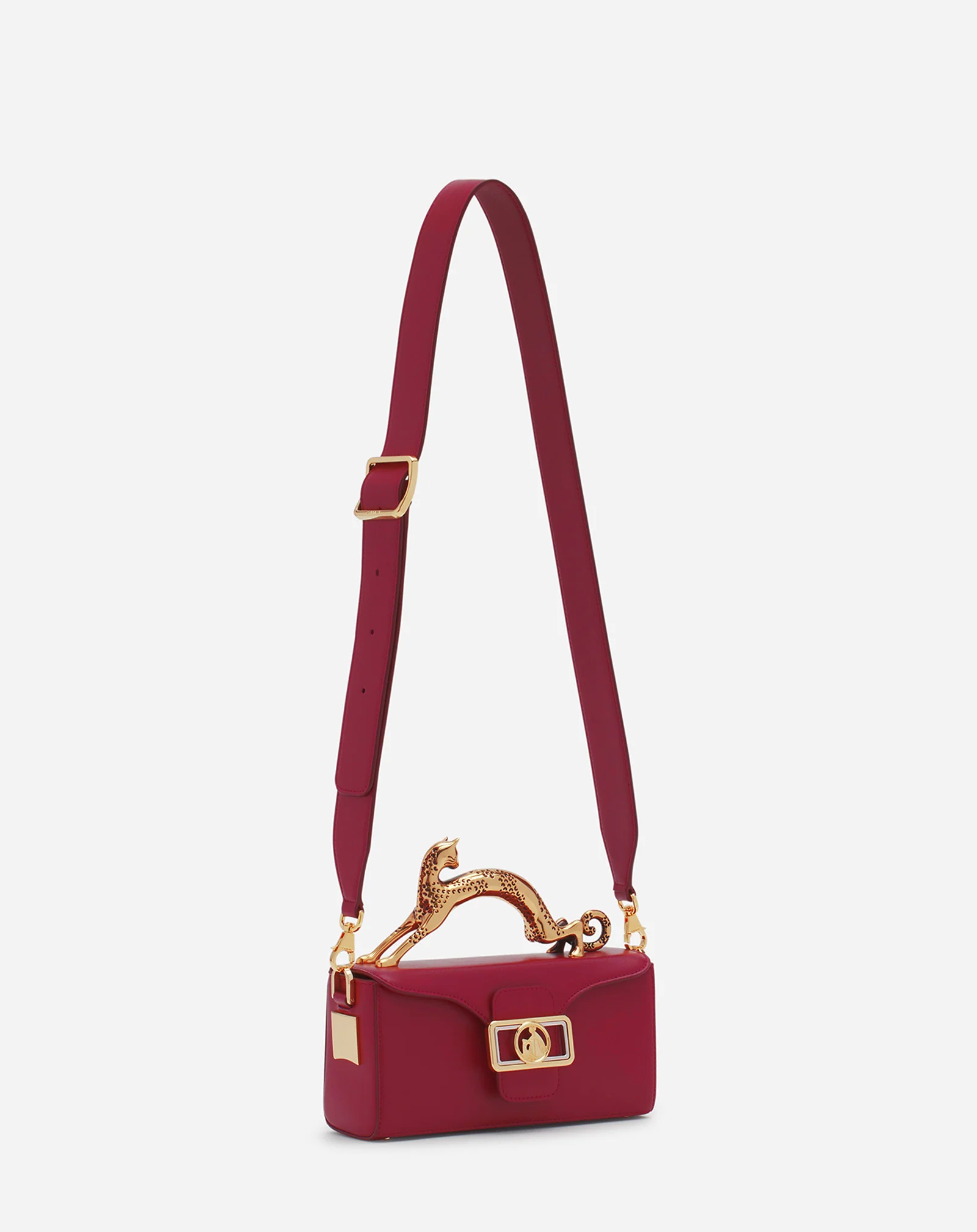 Nano pencil cat leather bag