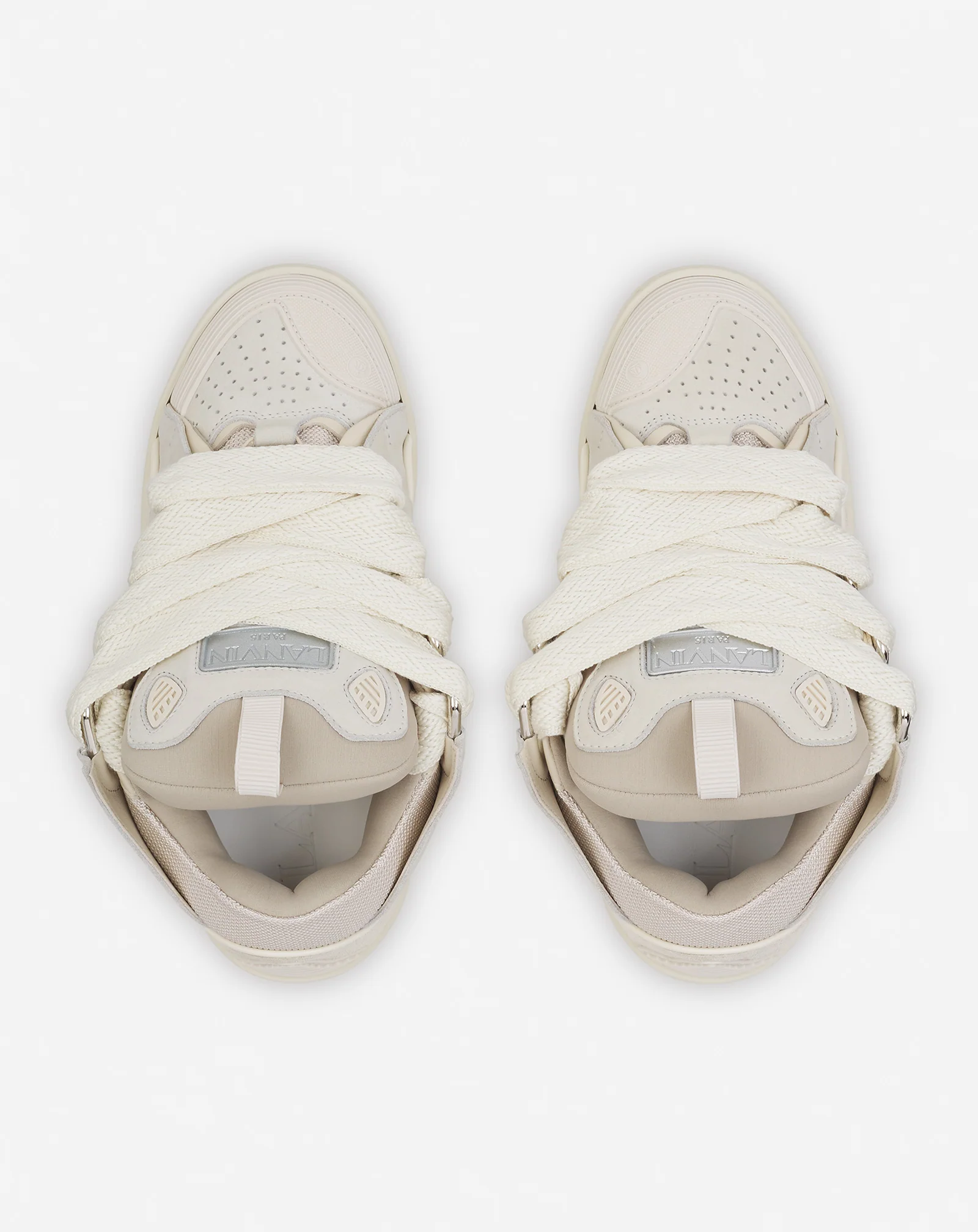 Leather curb sneakers