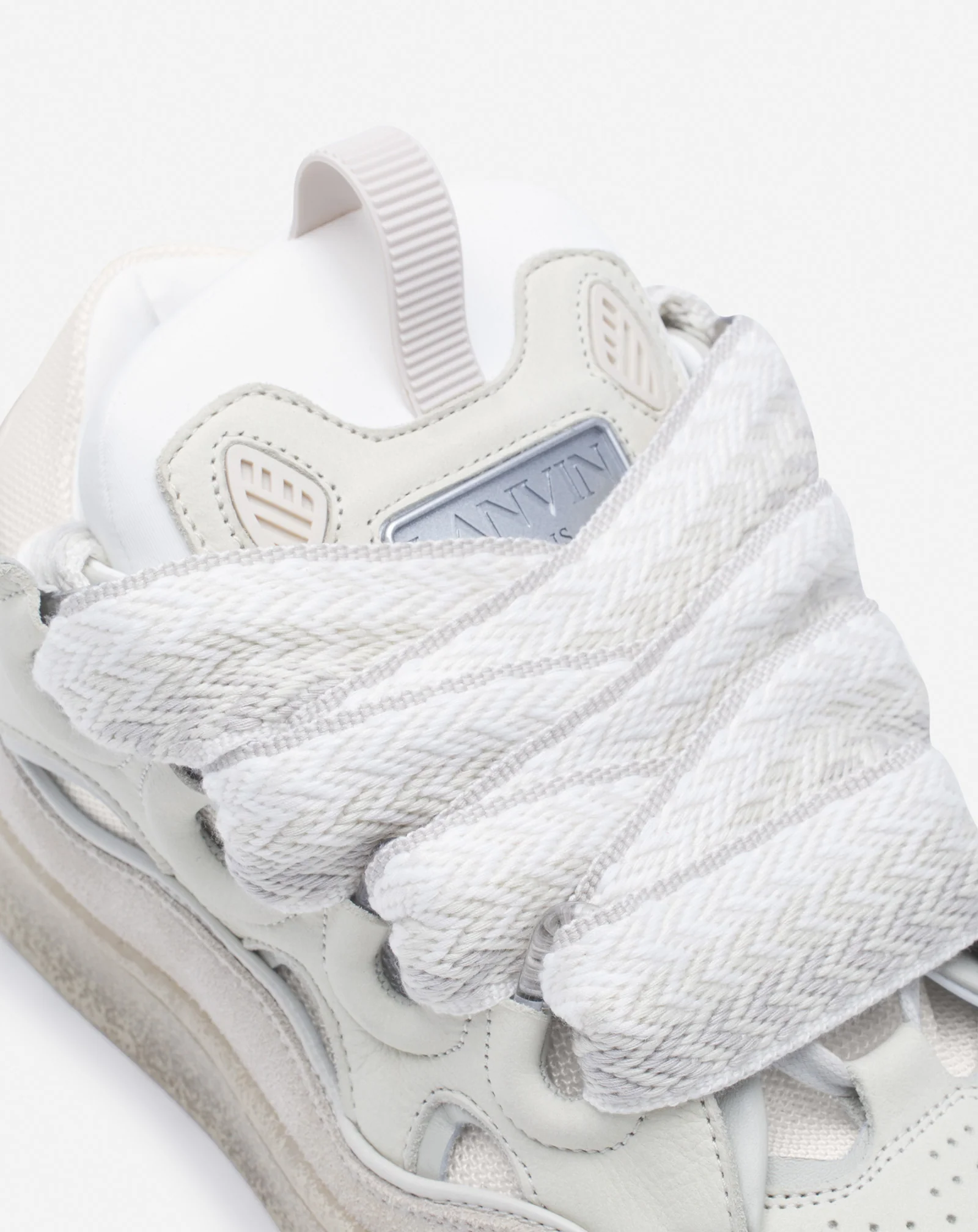 Leather curb sneakers