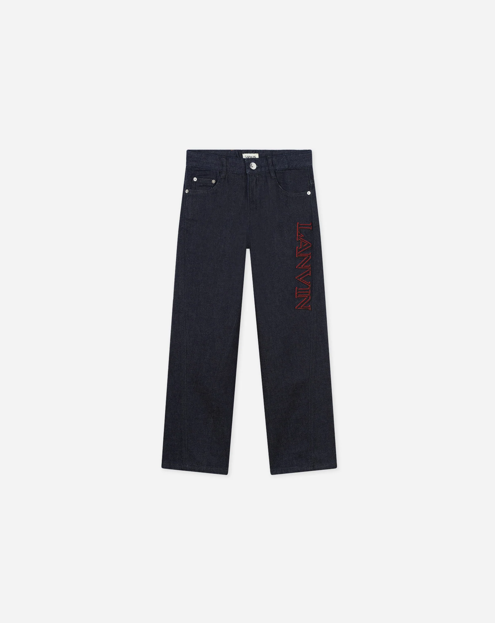Jeans with embroidered logo