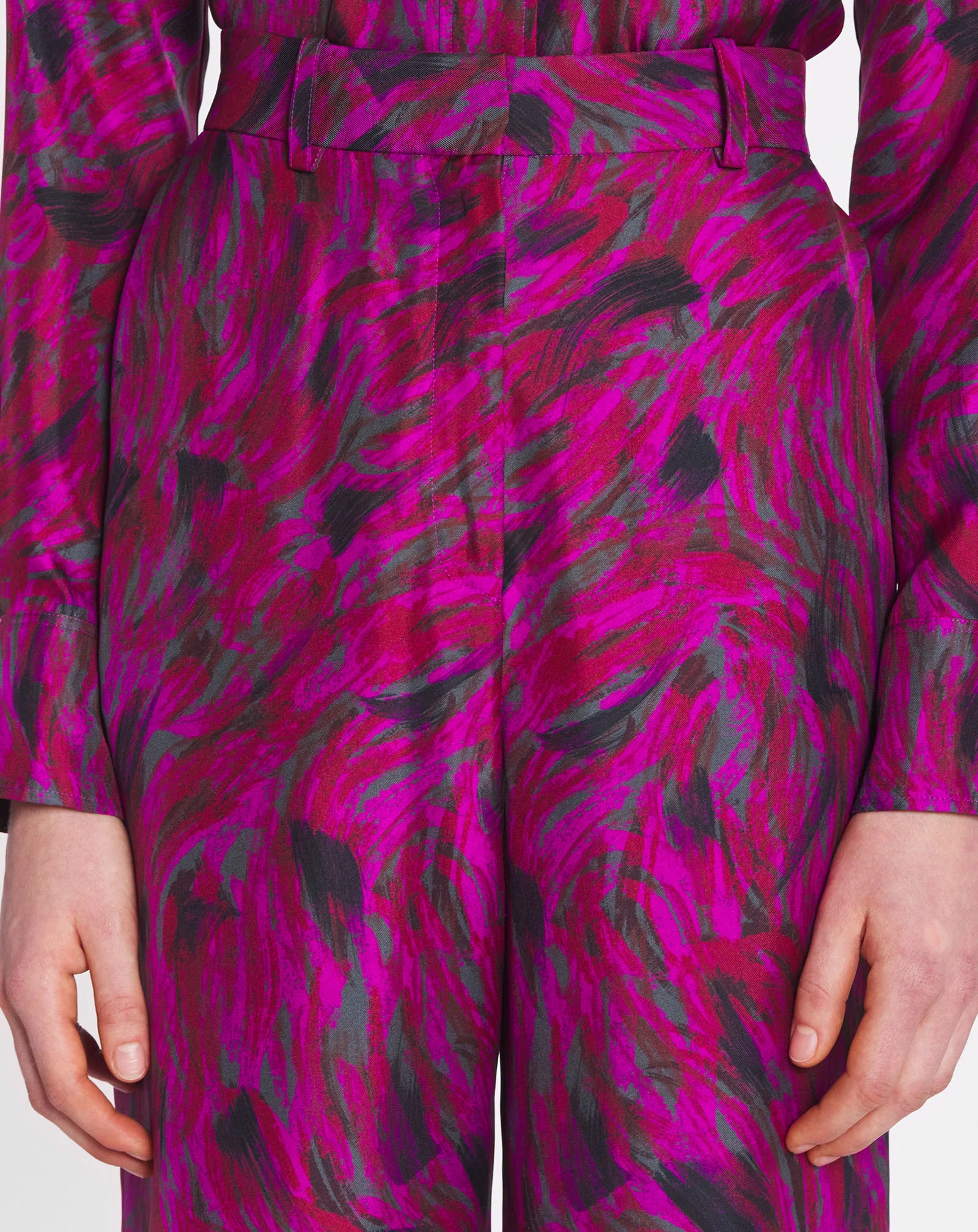 Printed wide leg pants