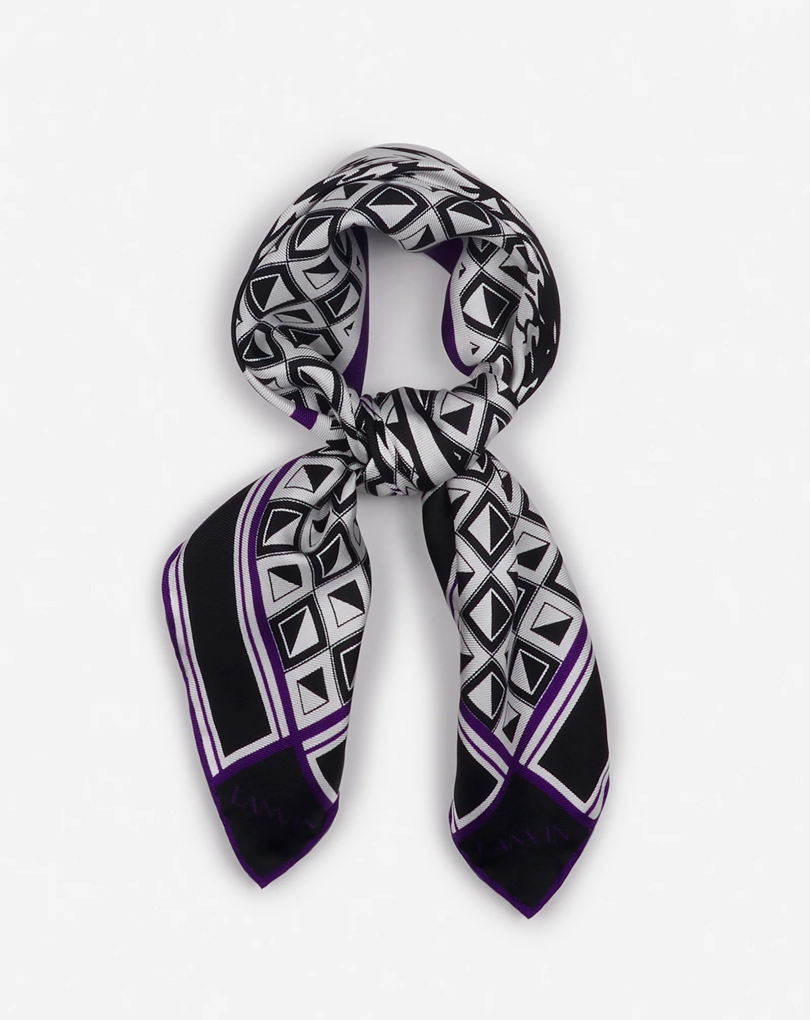 Lanvin x future scarf eagle print and silk triangles