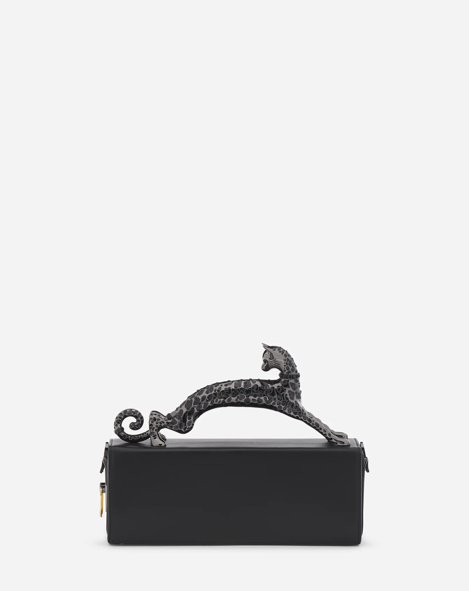 Medium pencil cat leather bag