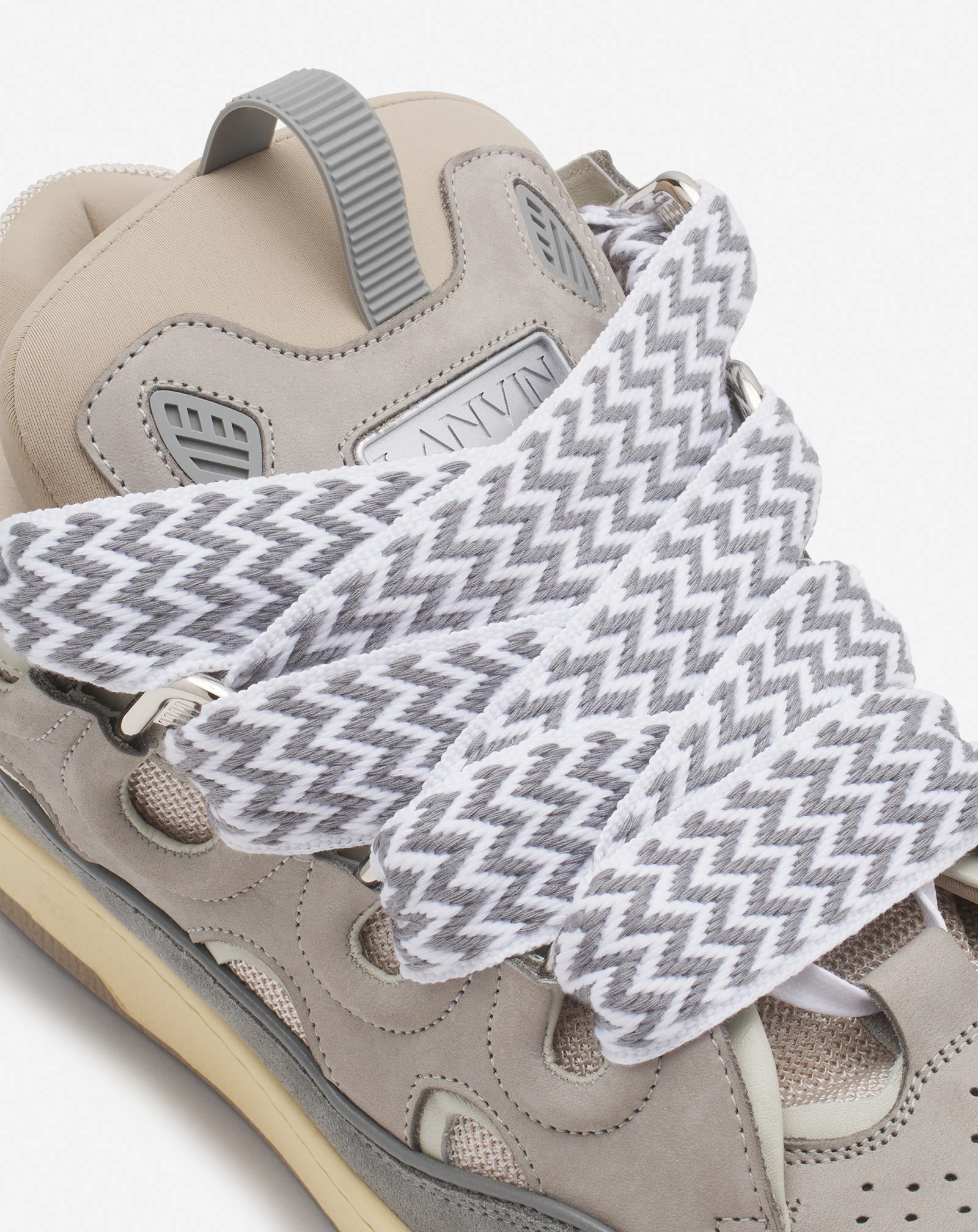 Leather curb sneakers