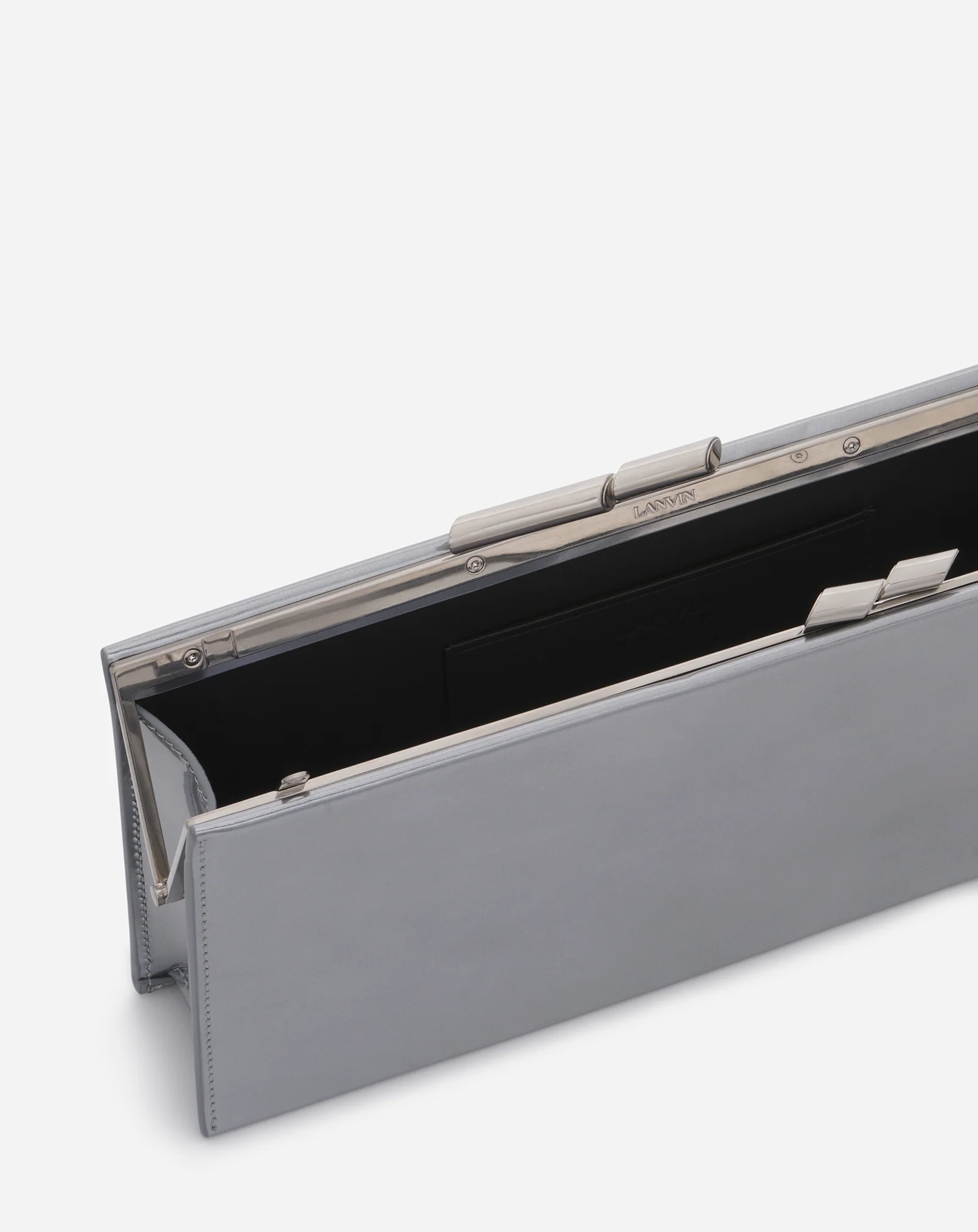 Sequence by lanvin metallic leather clutch bag