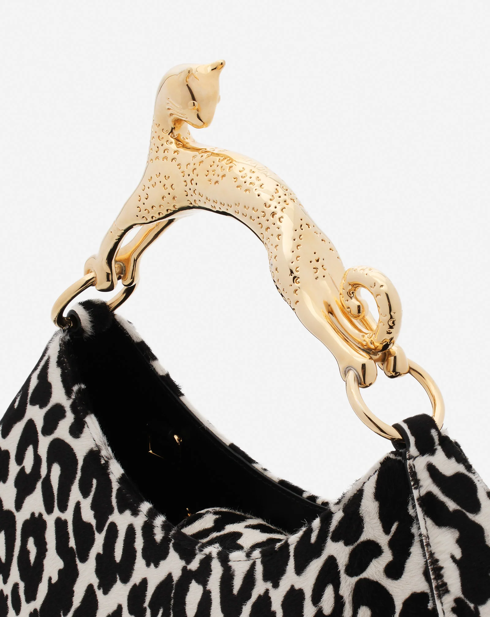 Hobo cat bolide bag in pony-effect leather