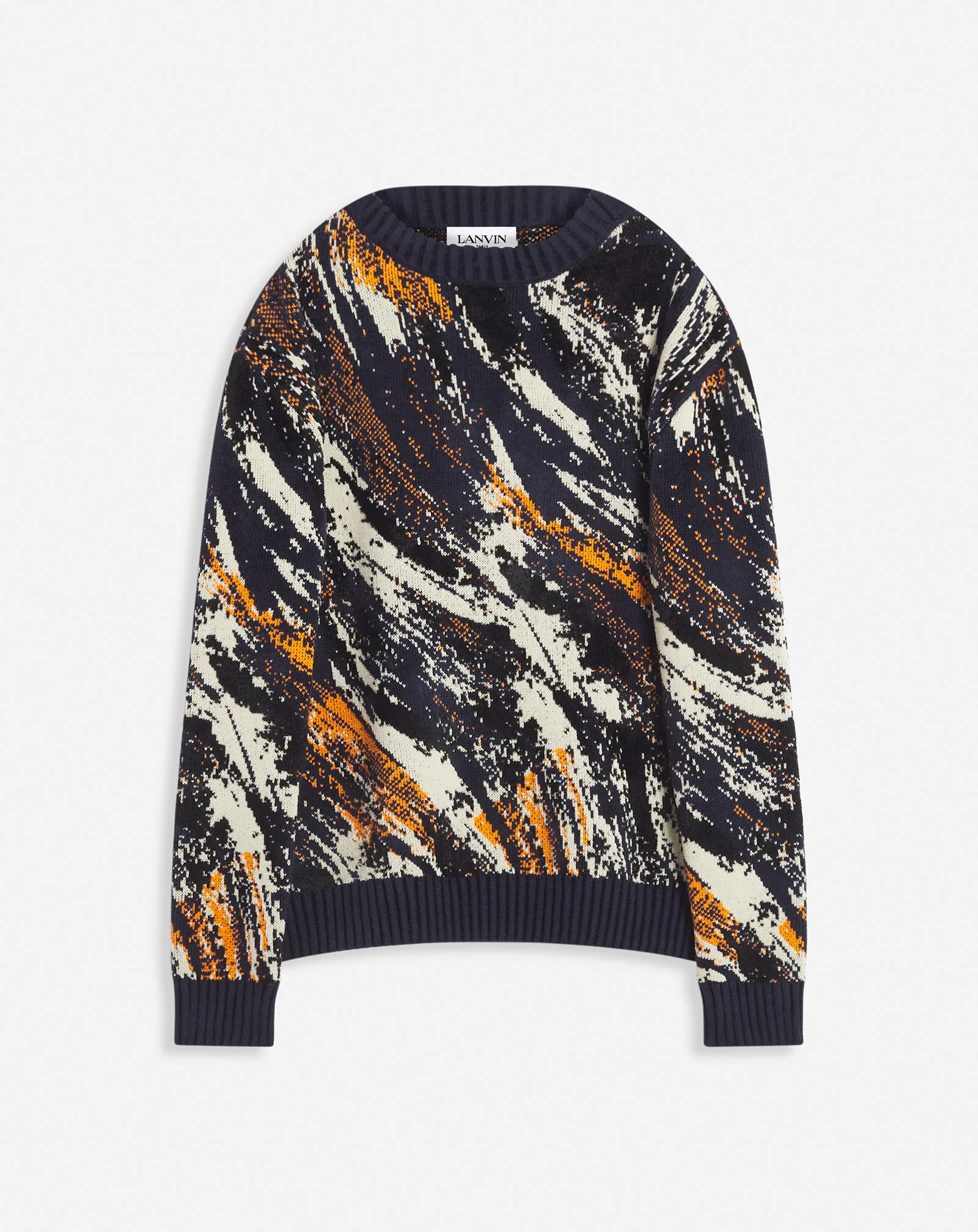 Abstract jacquard sweater