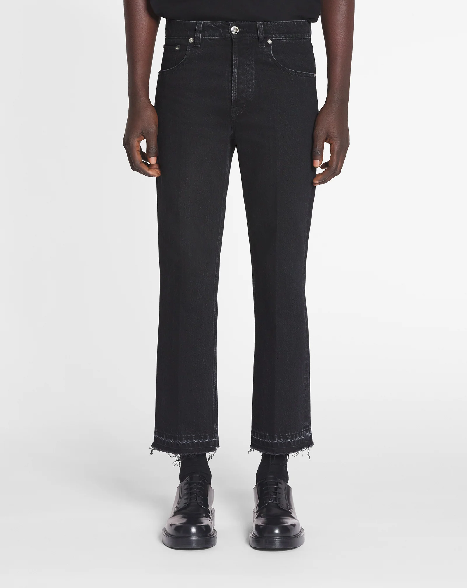 Straight denim pants