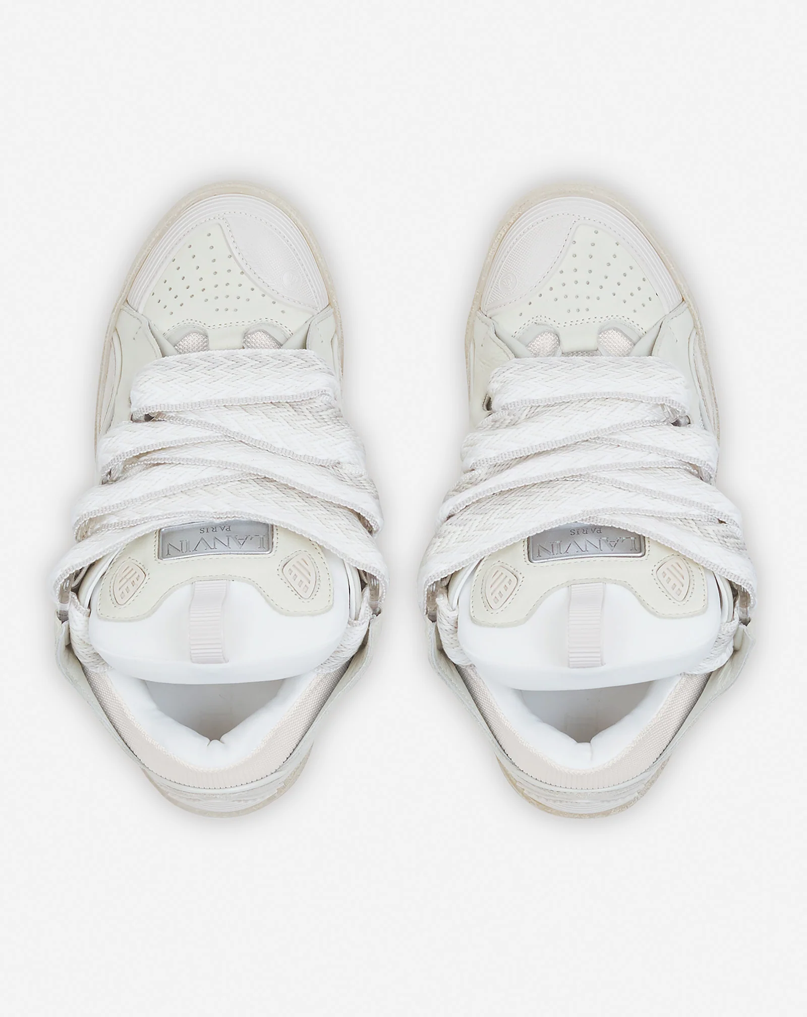 Leather curb sneakers