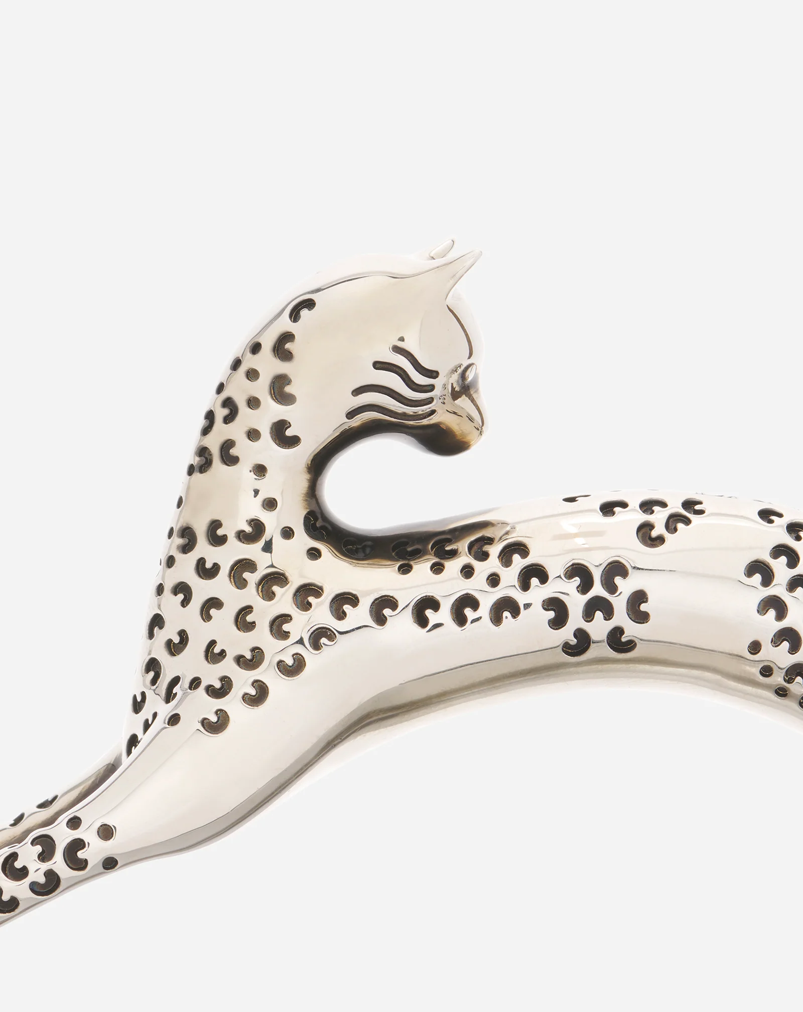 Nano pencil cat bag in metallic leather