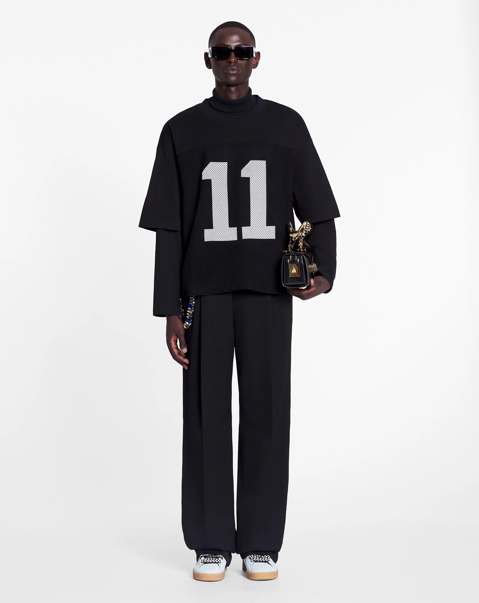 Lanvin x future loose-fit mesh t-shirt