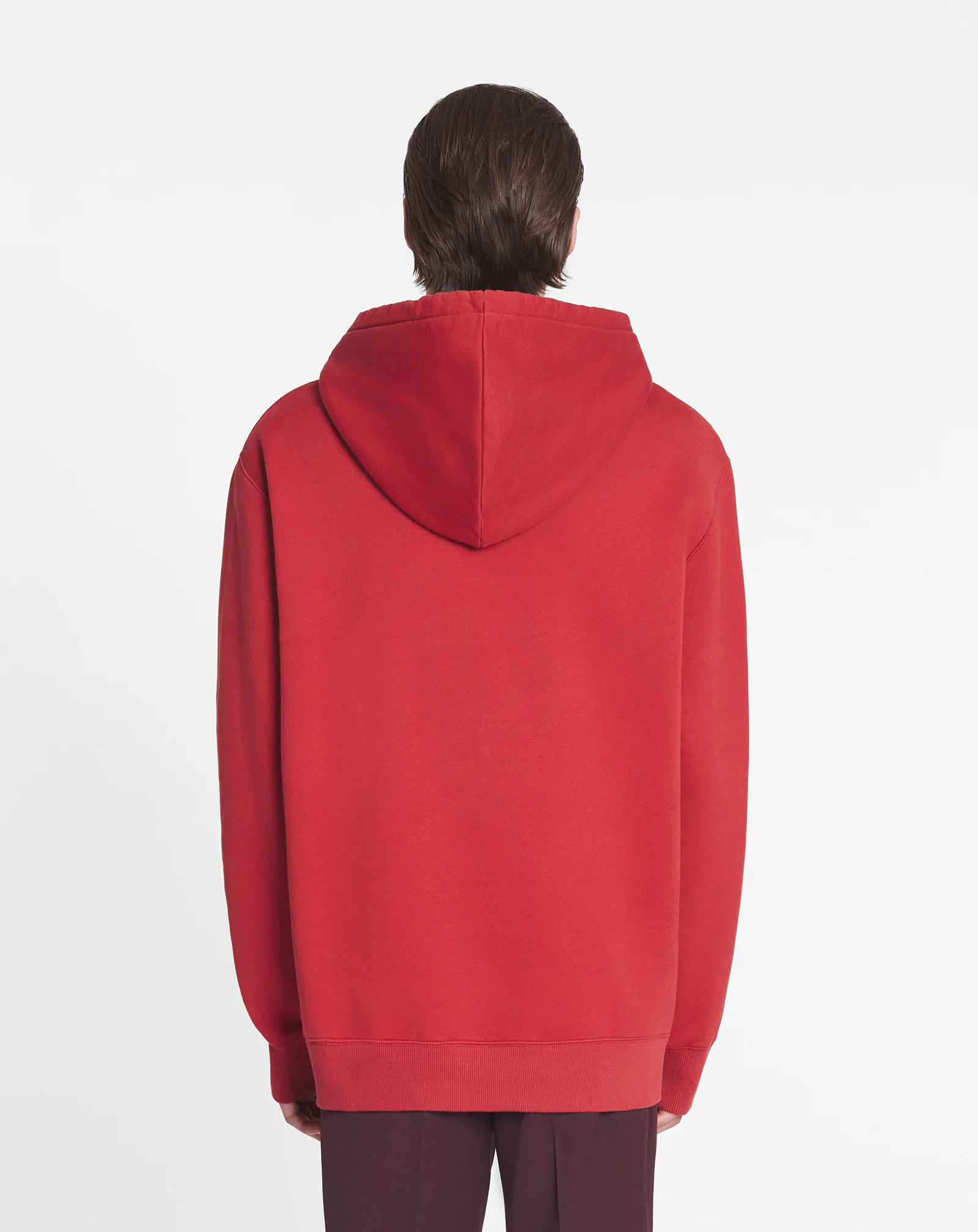 Lanvin paris embroidered loose-fitting hoodie