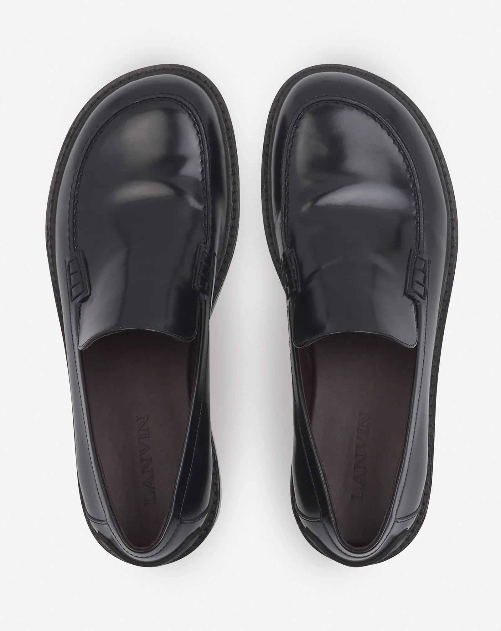 Spinto loafers in glossy leather