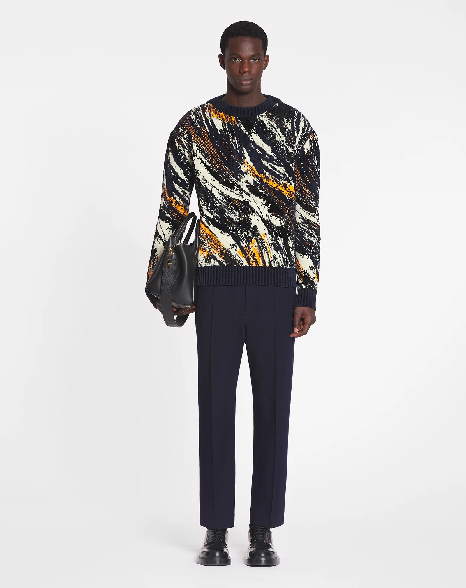 Abstract jacquard sweater