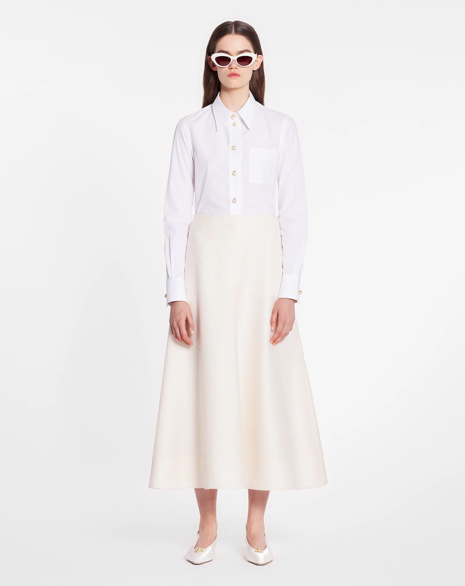 Long sleeve shirt in poplin