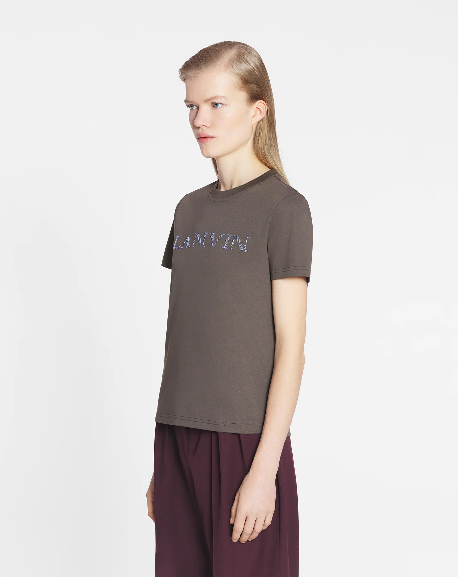 Lanvin bead embroidered t-shirt