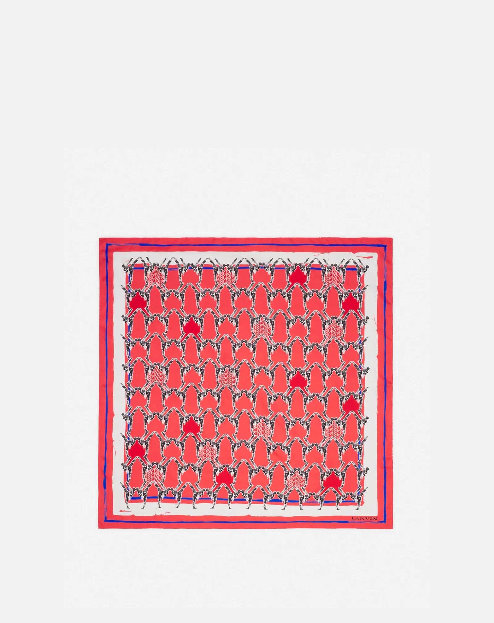 Silk scarf with a sports print