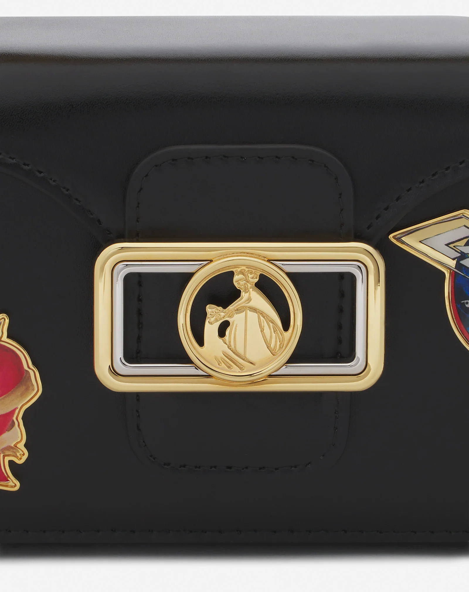 Lanvin x future pencil cat nano leather bag with pins