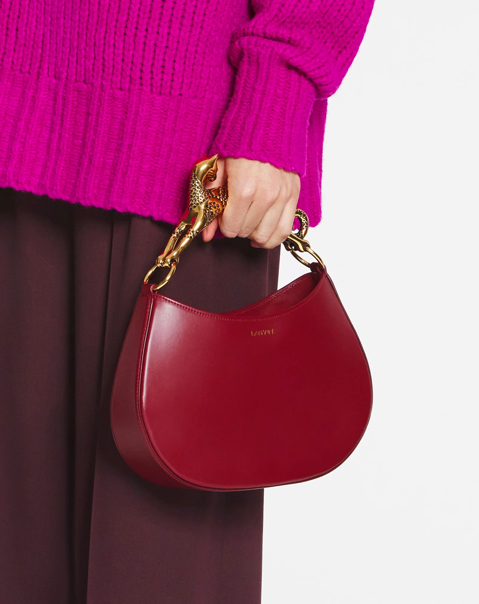 Hobo cat leather bag