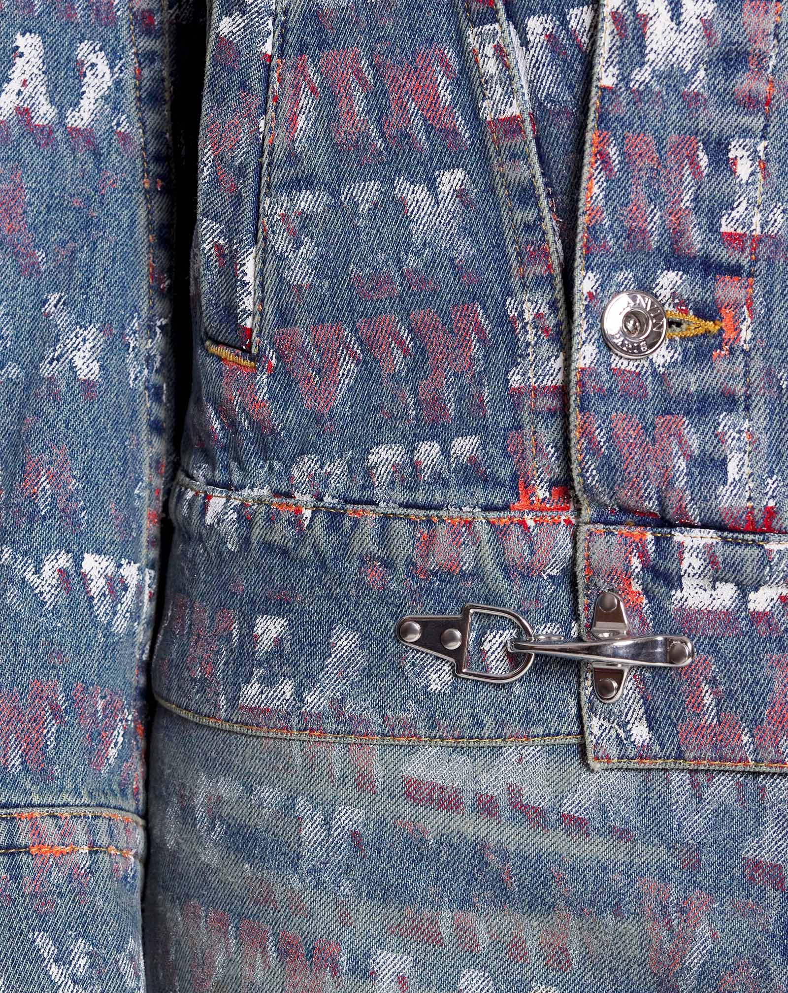 Lanvin x future unisex asymmetrical printed jacket