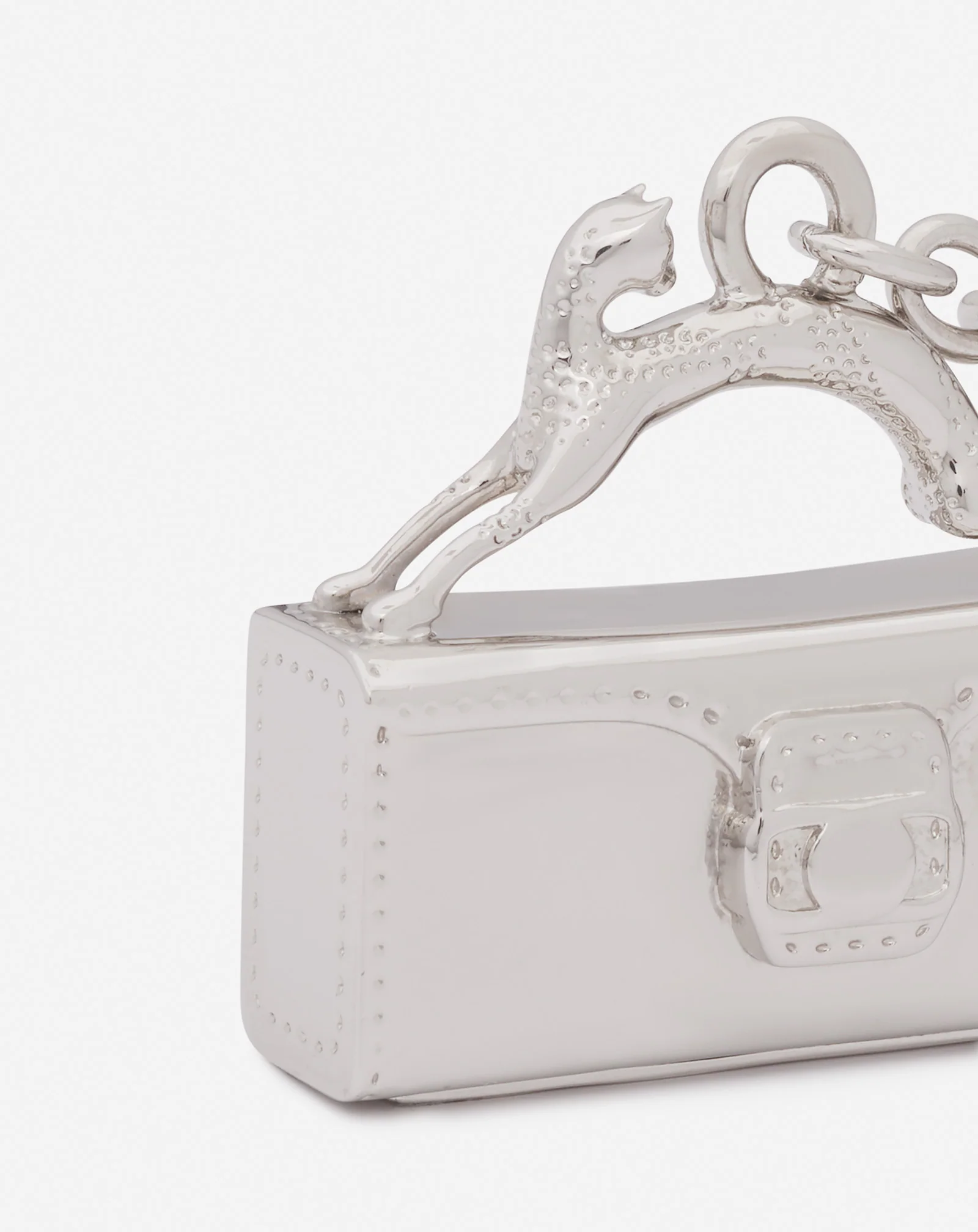 Pencil cat brass key ring