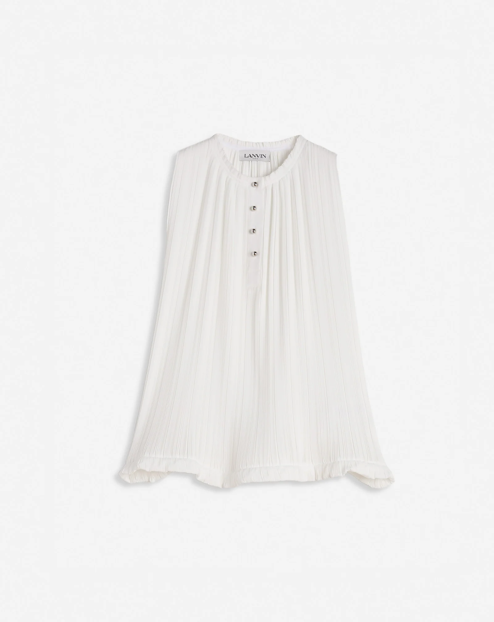 Sleeveless pleated top