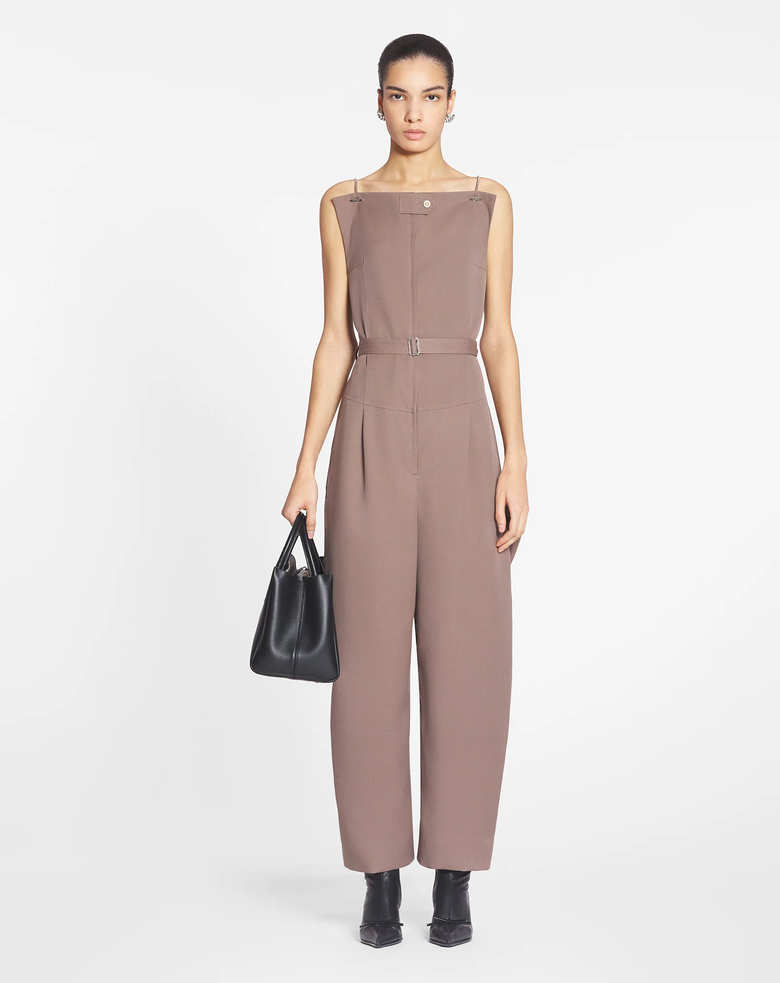 Belted bustier jumpsuit