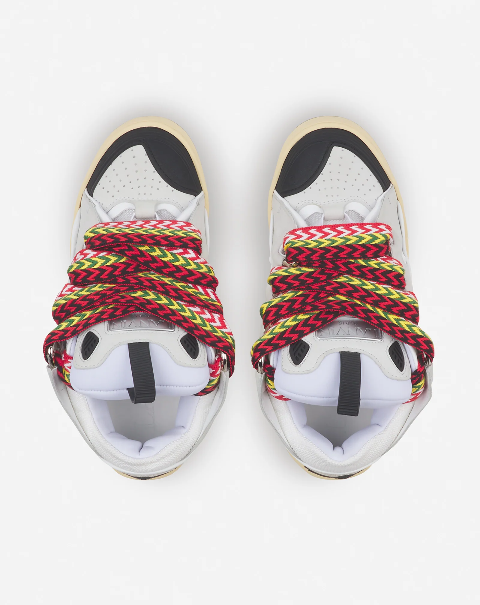 Leather curb sneakers