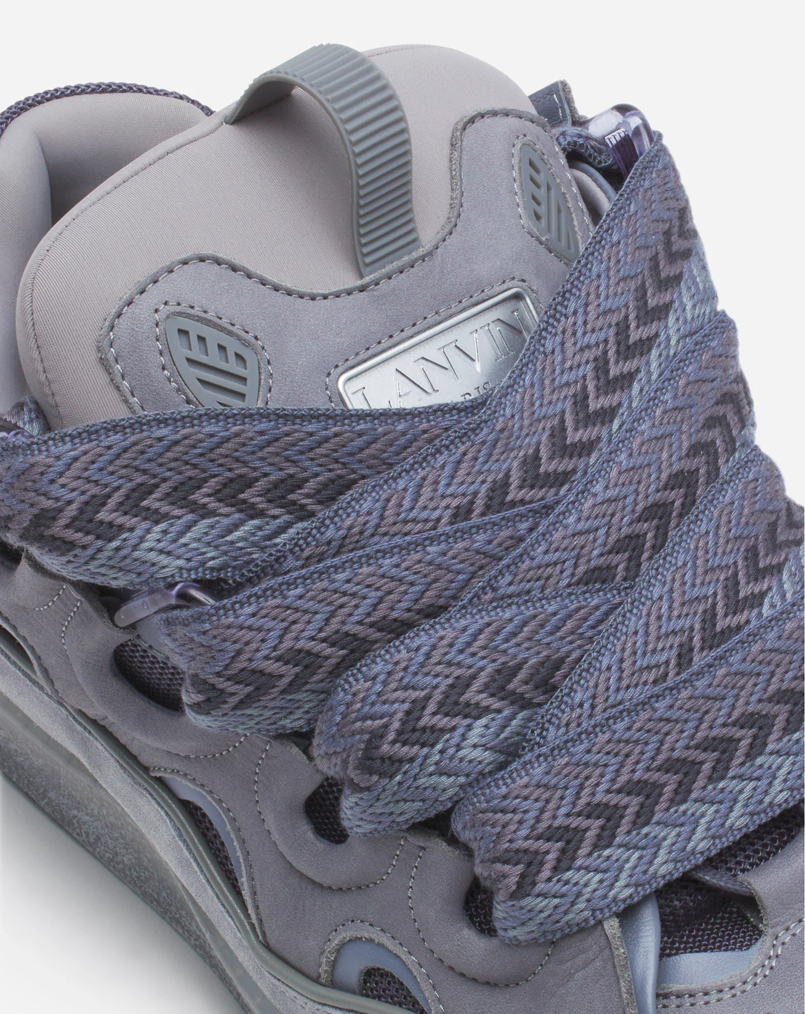 Leather curb sneakers