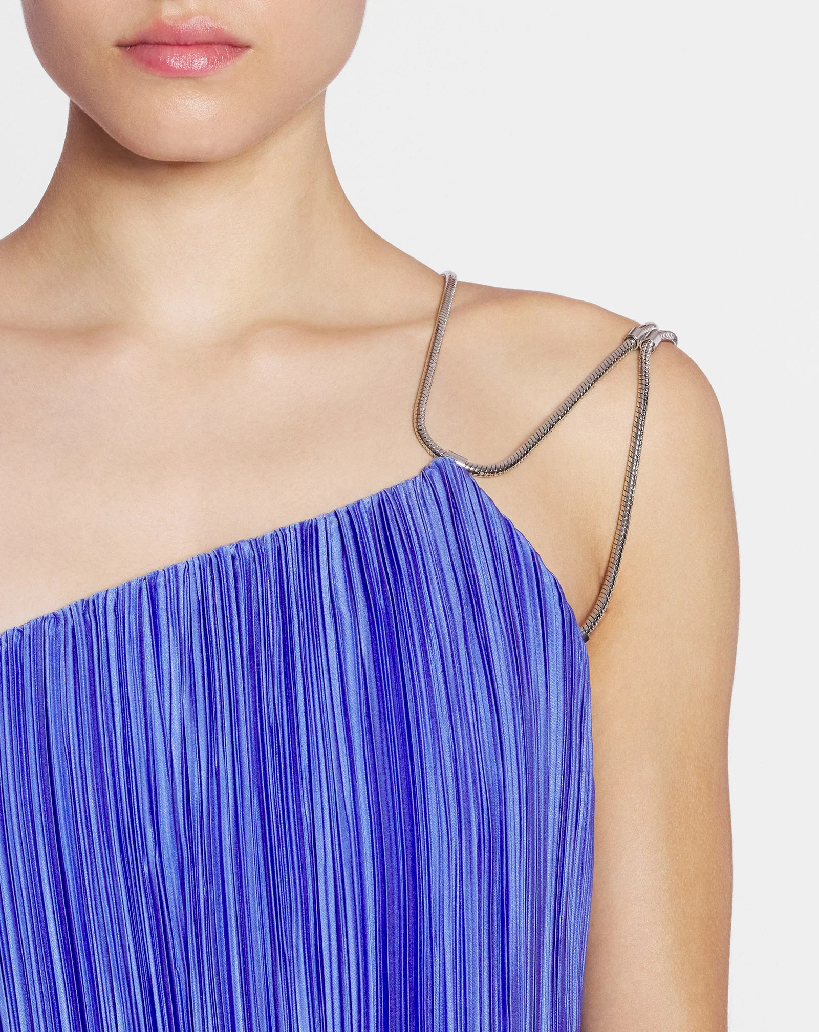 Asymmetrical pleated dress