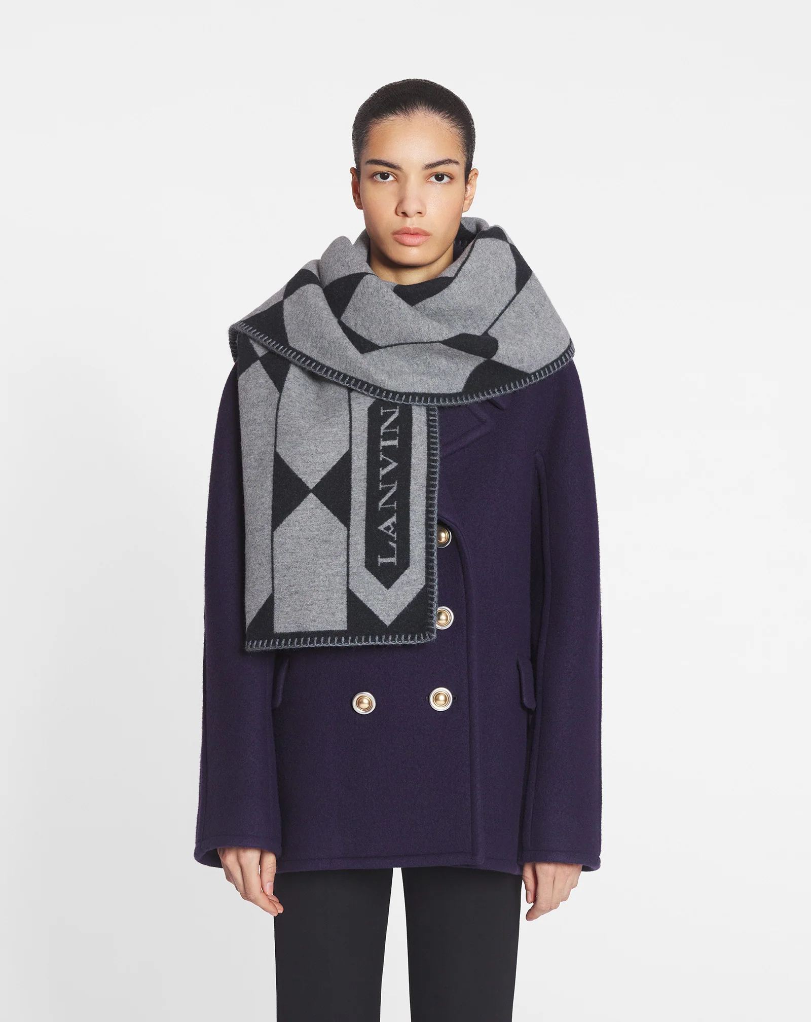 Lanvin label scarf in wool