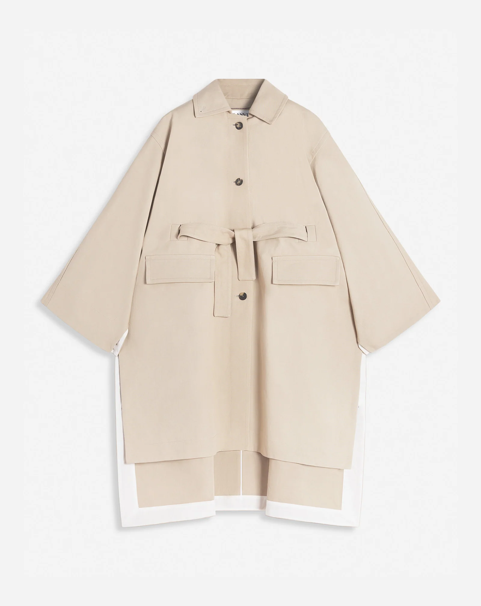 Cape coat with a collar