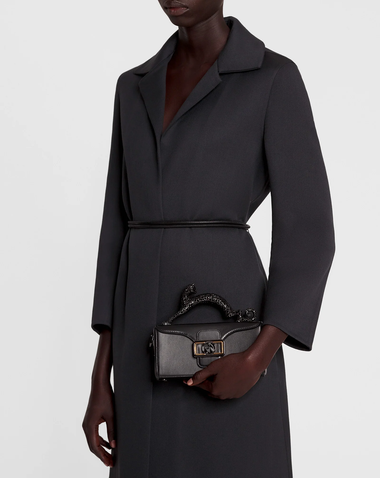 Nano pencil cat leather  bag