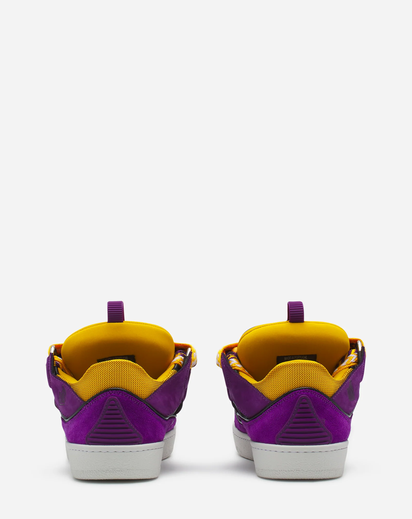 Leather curb sneakers