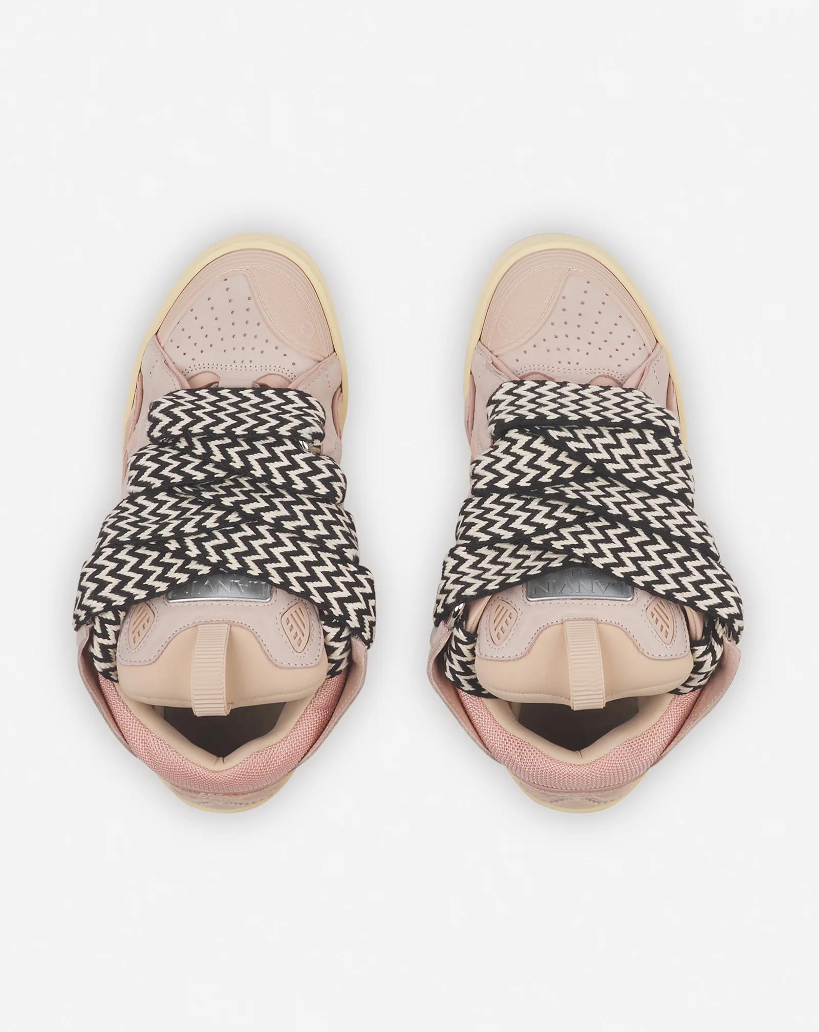 Leather curb sneakers