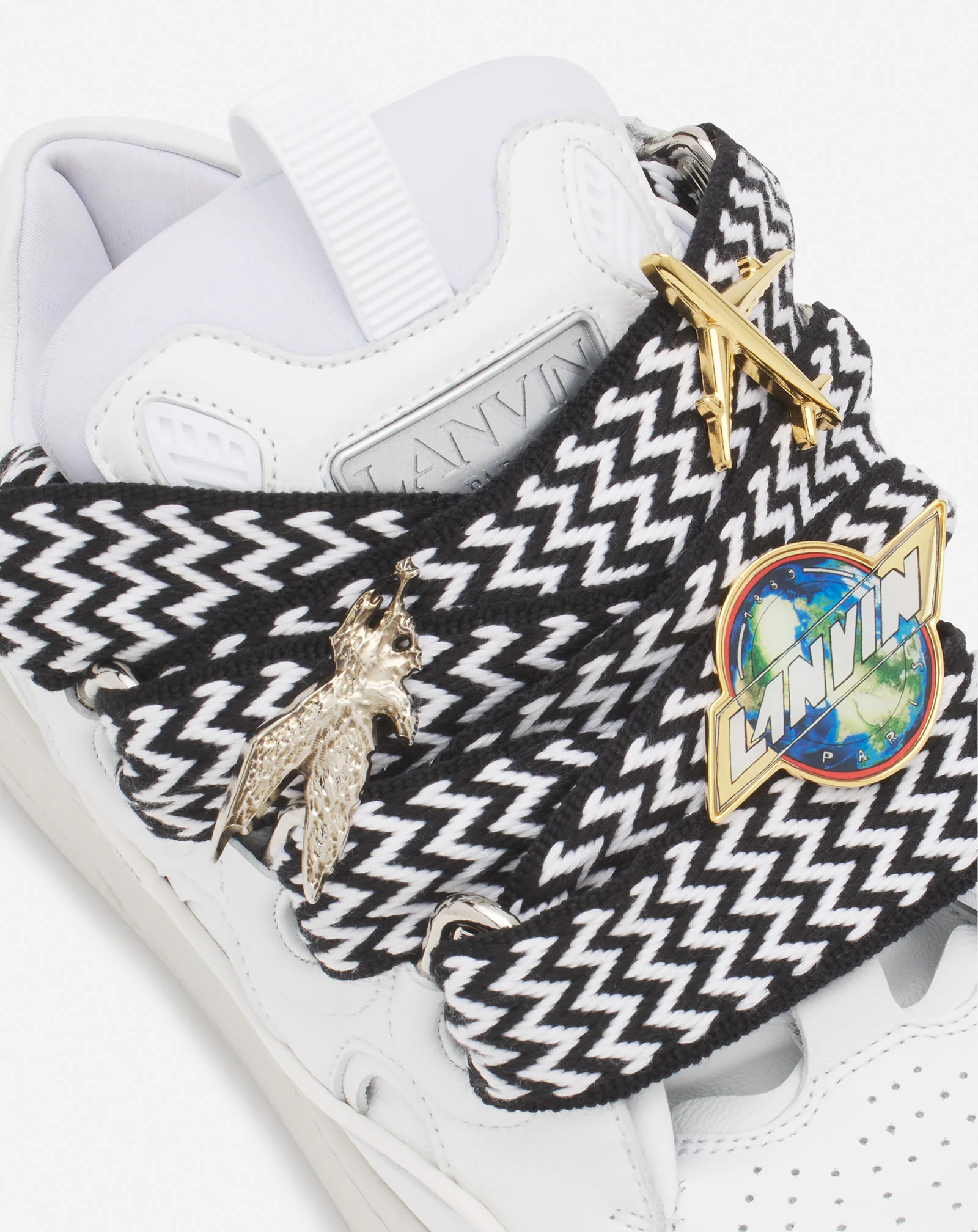 Lanvin x future curb 3.0 leather sneakers for men