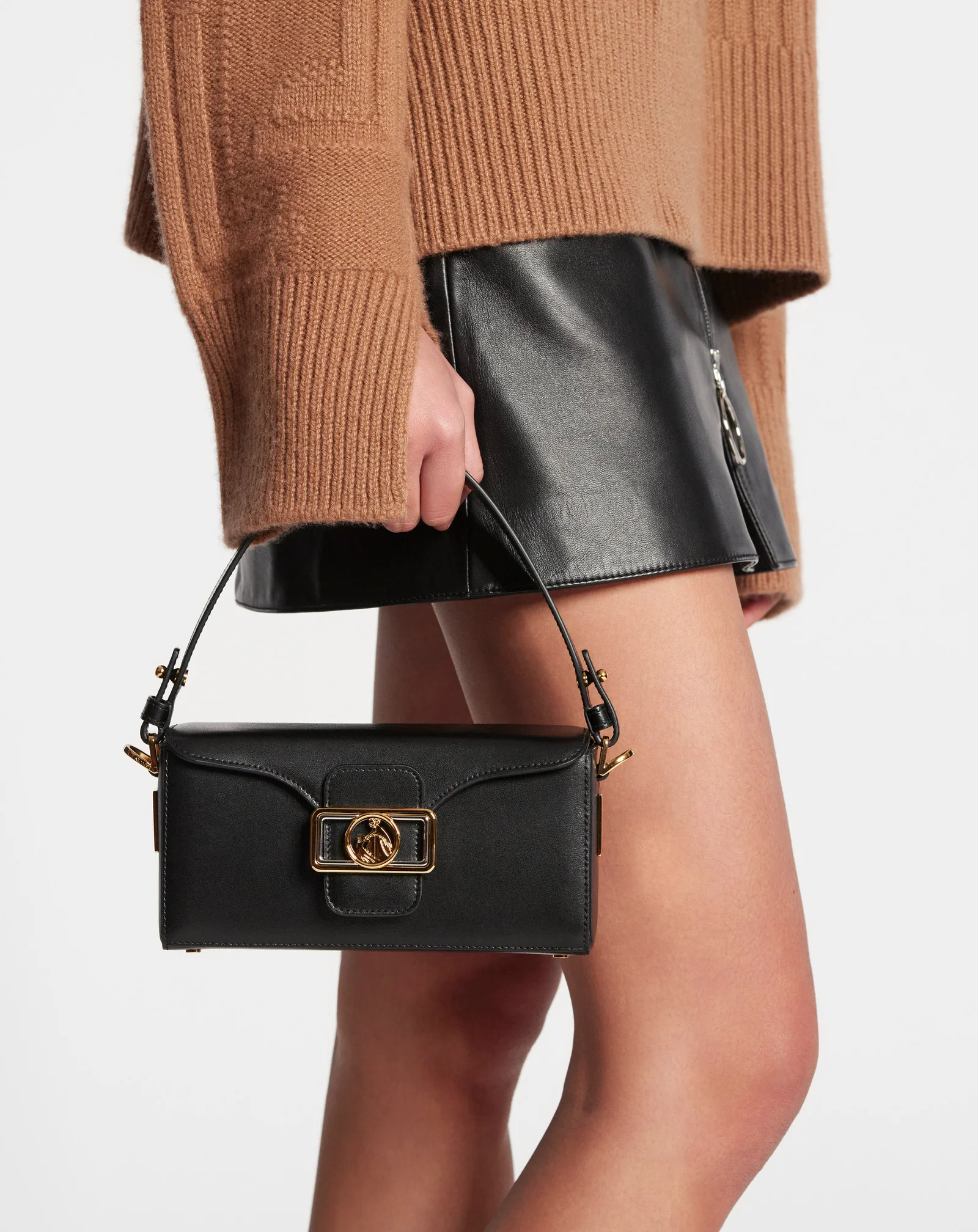 Shiny leather nano pencil bag